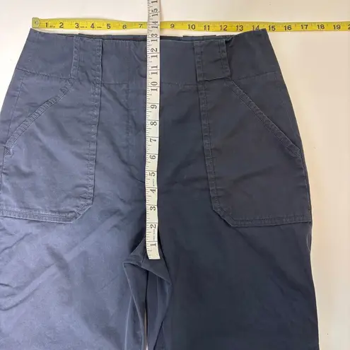 Veronica Beard Mahary Utility High Waist Straight Leg Cropped Pants Ink 8