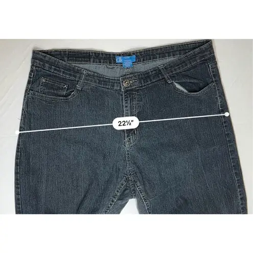 Dkin High Rise Straight Leg Stretch Blue Jeans Sz 20 Hipster Modern