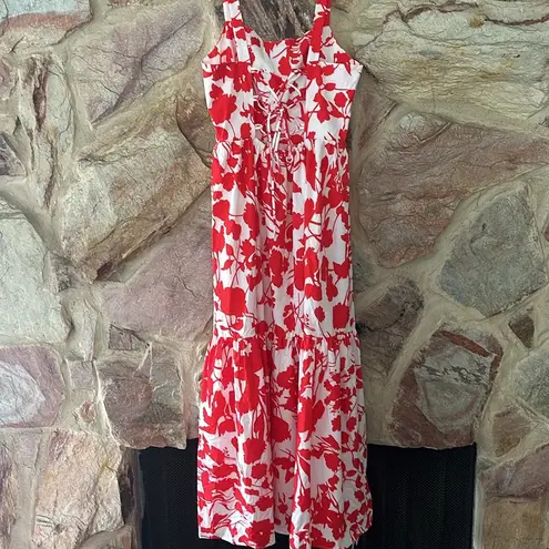 Commense Blooming In Summer Floral Print Cami Long Dress size small White