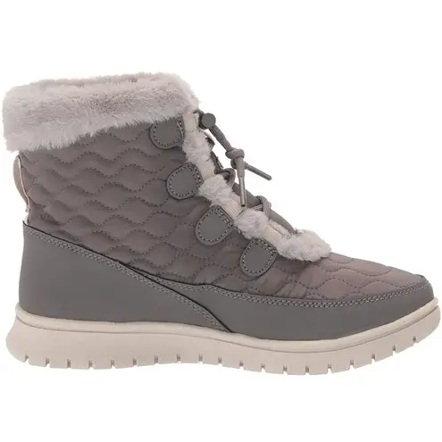 Ryka Snow Bound Boots Women’s 9 Gray Water Repellent Faux Fur Lace Winter NEW