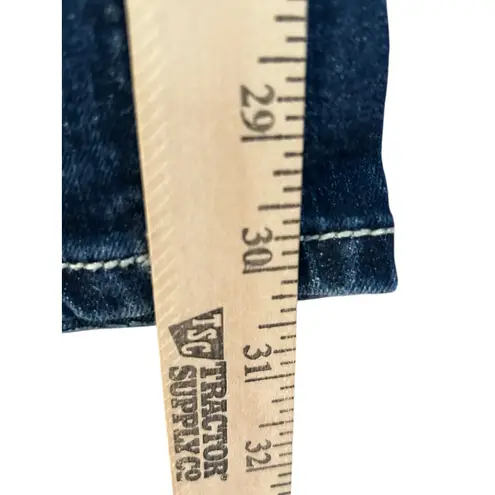 Rock For Express Y2K Jeans Womens Size 6R Boot Cut Dark Wash Denim Embellished Blue