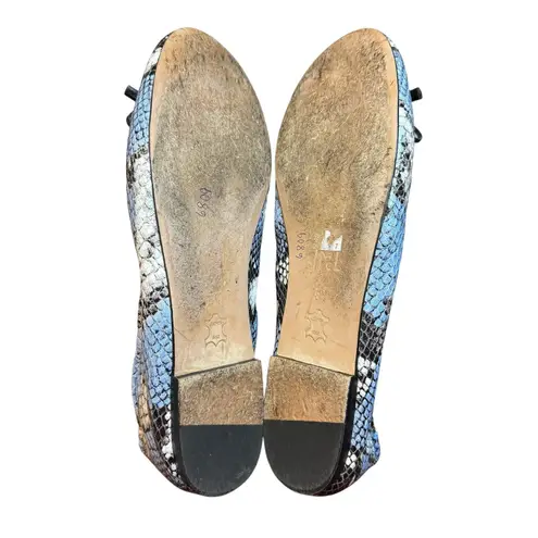 J. McLaughlin Shoes Womens Size 8.5 Snakeskin Ballet Flats Leather Sole