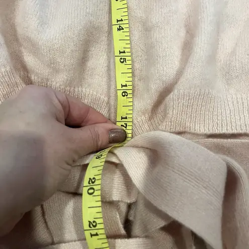 CRUSH. Cashmere Ribbed Knit Wrap Sweater Light Pink Size 2 Light Weight See Pics