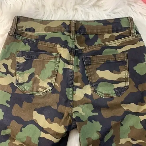 William Rast slim skinny camouflage utility jeans