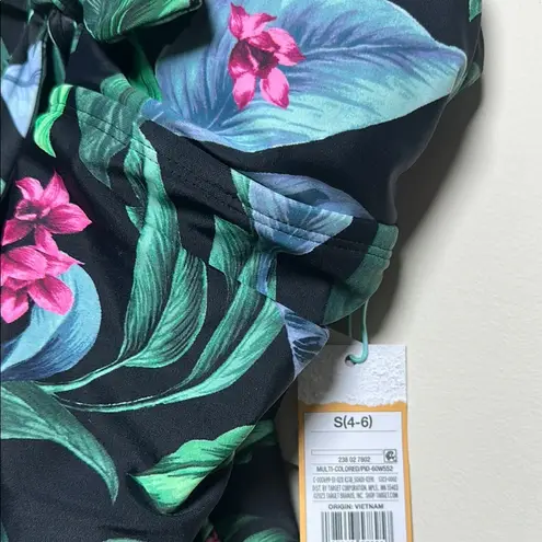 Kona Sol Tropical Leaf Print Swimsuit Size Small New With Tags