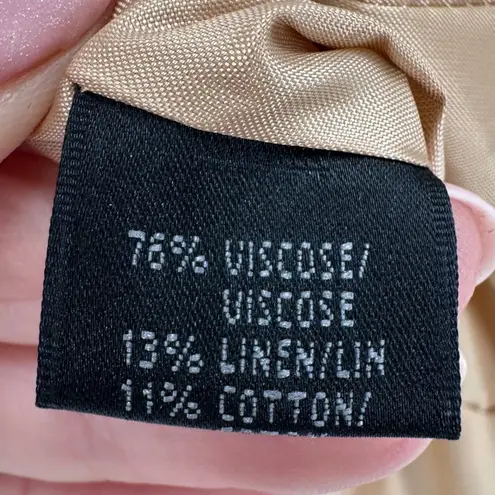 Lafayette 148 New York Petite Tweed Blazer Jacket Pink Tan Size 8 Linen Blend