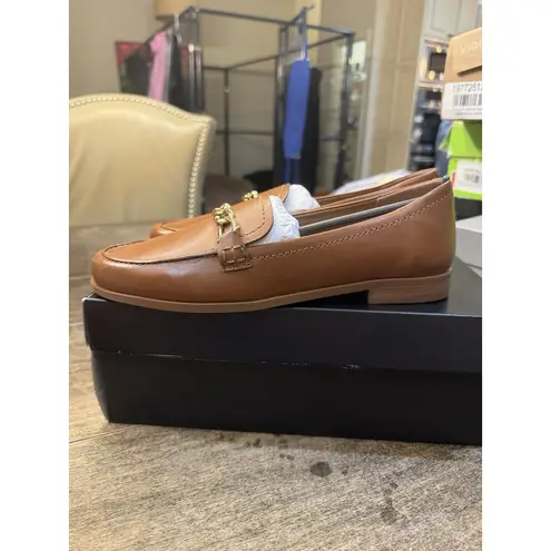 Naturalizer Women Sawyer Loafer English Tea Brown Size 9.5 Wide Chain