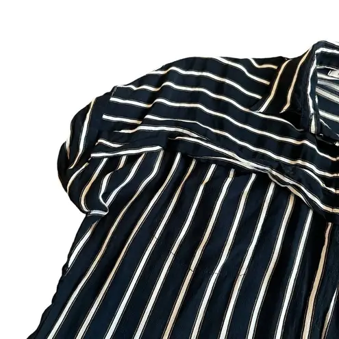 Faithfull the Brand Black White Striped Romper Shorts One Piece Size XS Women's