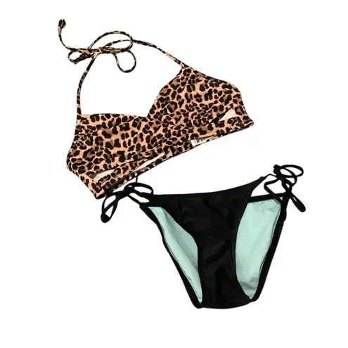 Victoria’s Secret PINK Leopard Top & Xhilaration String Bikini Bottoms. Brown Size undefined