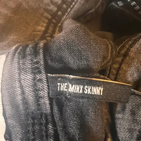 Rebel Wilson The Minx Skinny Jeans Studded Dark Wash Women's Size 18W Black