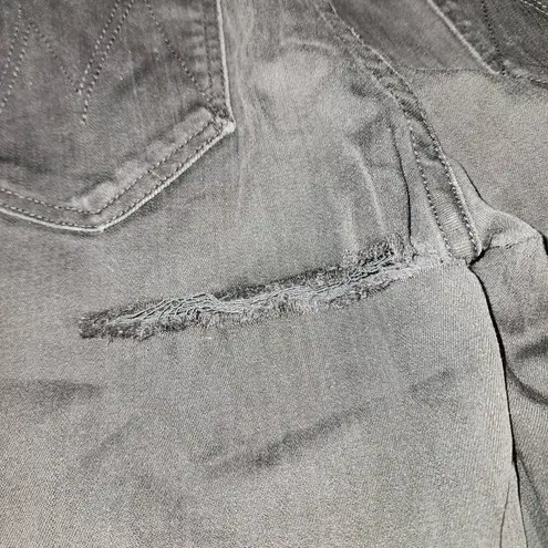 Mother Womens Black The Looker Ankle Fray Distressed Jeans 29 Butt Rip