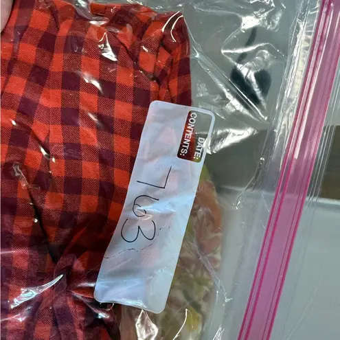 Woolrich Women's Orange Red Rust Buffalo Plaid Button Down Flannel Shirt Fall XL