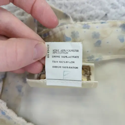 70s Gunne Sax by Jessica Dress Floral Prairie Maxi 9 Vtg Tiered Skirt Cornflower Yellow Size M