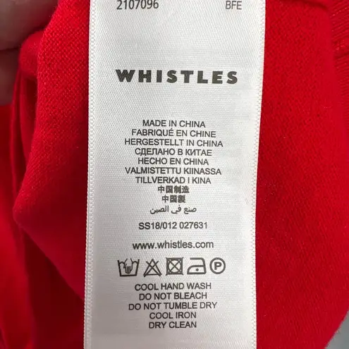 Whistles Sweater Red Graphic Nice Play Heart Design Long Sleeve Cotton Sz 6 New