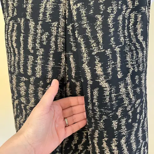 Collective Concepts Brown Black Abstract Pleated Sleeveless Blouse Small - Image 6