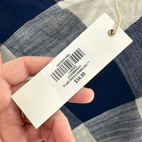 Natural Reflections NWT Blue & White Checkered Plaid Summer Dress