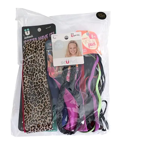 Huge Hair Accessory Lot 10+ Headbands Elastic Ponytail Cuff Press On Applique