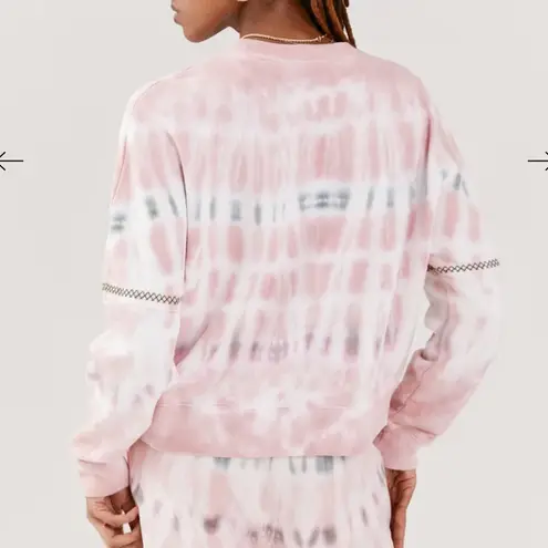 Something Navy Dollie Embroidered Tie Dye Pullover Sweater XS