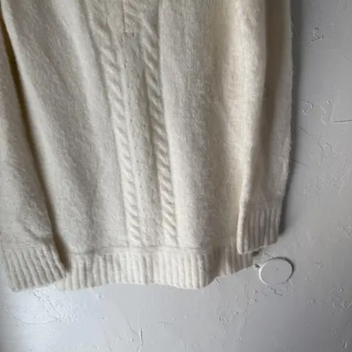 Limited Too Sweater Y2k Plus 20 Ivory White V Neck Pullover Cable Knit Soft Cozy