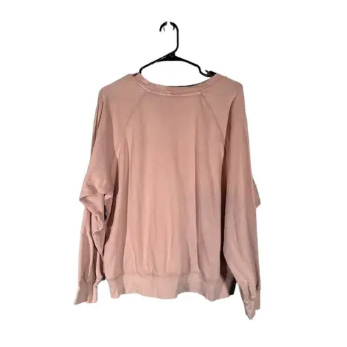 J. Crew Pink Long Sleeve Crew Neck Pullover Sweatshirt Women Sz M Size M
