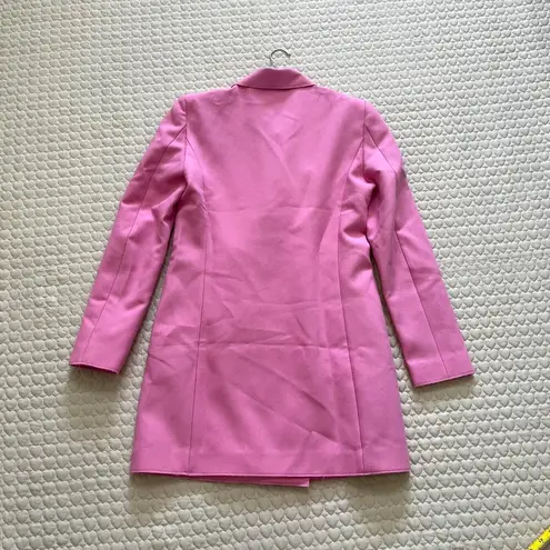 $605 NWT MSGM HALF LINED DOUBLE BREASTED BLAZER WITH RUFFLED Size 40 Pink Coat