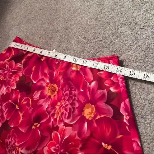 Shape Fx Pink/Red Floral Hawaiian Bikini Swimsuit Skirt 🌺