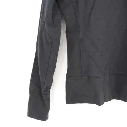 AMERICAN GIANT Womens Black Full Zip Hoodie Cotton Made in USA Size S