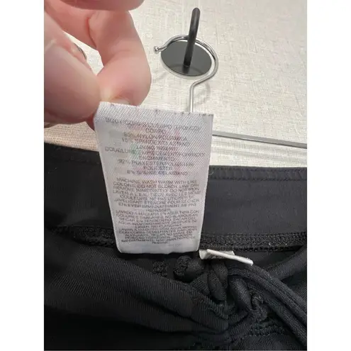 Adidas  Black Athletic Loose Fit Stretchy Shorts With Tie Top