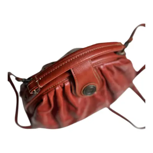 Capezio Vintage 1980 Reddish Orange Leather Shoulder Bag