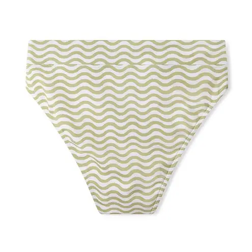 Free People  by ZULU and ZEPHYR Chartreuse Wave Waisted Neutral Tone Brief Size 2