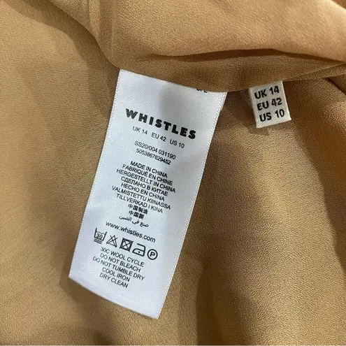 Whistles Flounce Dress Brushed Cheetah Flippy Dress Career Wear Brown Size 10