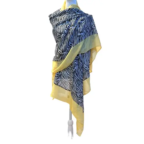 Chico's CHICO’S zebra print and yellow accent wrap, NWOT