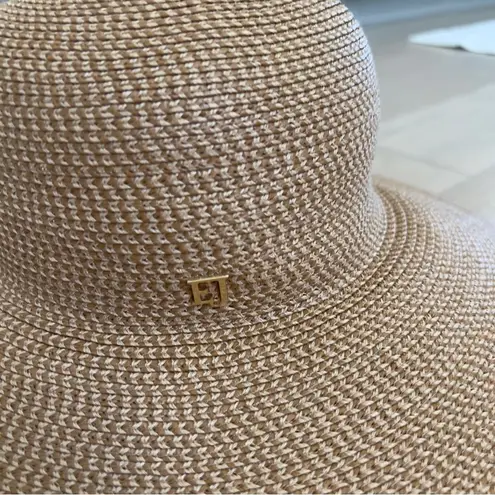 NWT Eric Javits Rollable Hampton Foldable Straw Sun Hat UV 50 Protection in Bark Tan