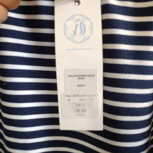 Draper James NEW Sailor Ponte Knit Skirt in Nassau Navy