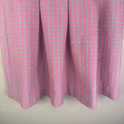 Maeve Anthropologie Ballad Swing Skirt Pleated Embroidered Geometric Print Small