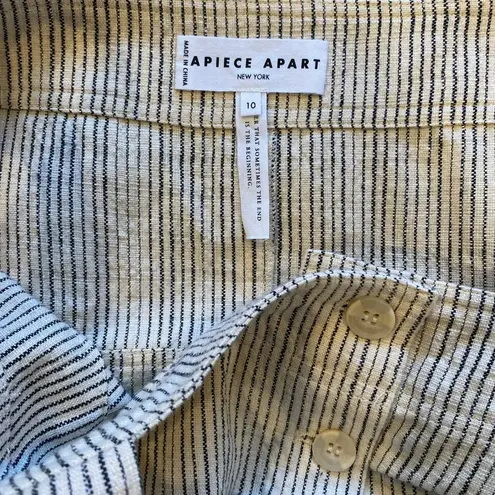 Apiece Apart Berel Tank Cream Pin Striped Midi Dress Size 10