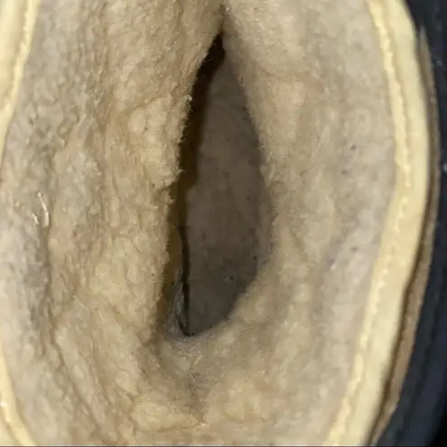 Roffe Vintage Black Low Removable Fur Lined Winter Rain Duck Boots Size 7