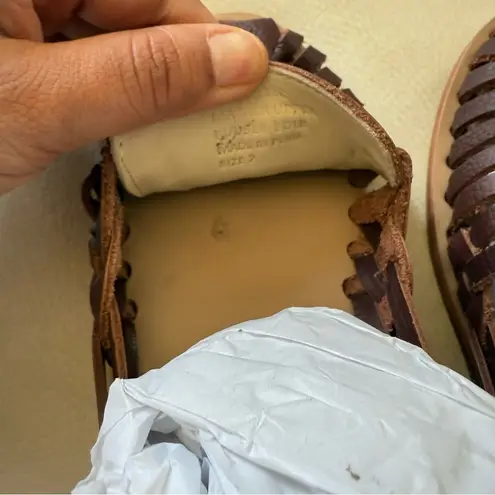 Nisolo Shoes New Nisolo Ecuador Leather Huarache Sandal Burnt Sienna Brown Size 7