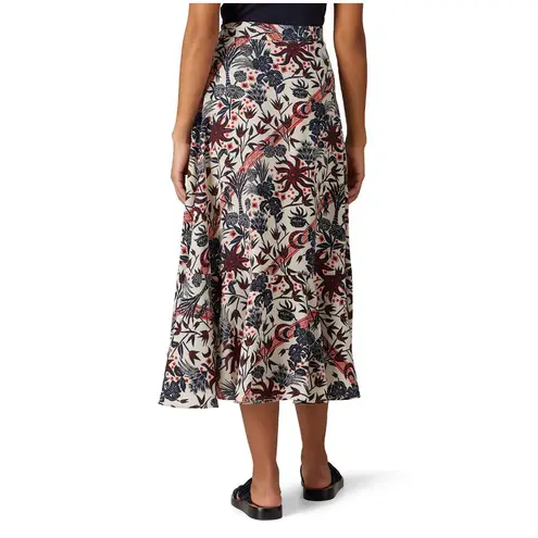 Scotch & Soda Skirt Womens X Small Blue Pink Midi Allover Floral Wrap Ruffled