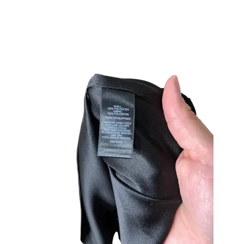 Cotton Express Express Black Chiffon VNeck Knee Length Sleeveless Dress Small