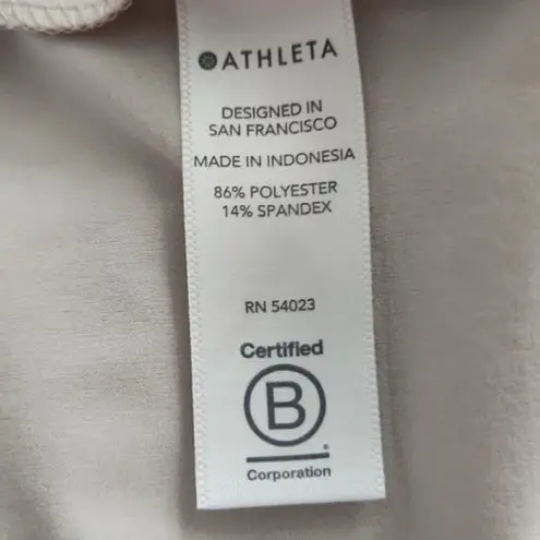 Athleta  Skyline Pant II Size 16 Paperbag Waist Belted Beige Abalone Gray‎