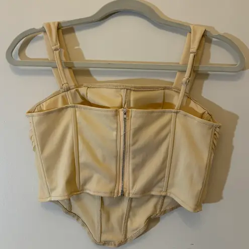 Mesh Corset Top Tan Size M