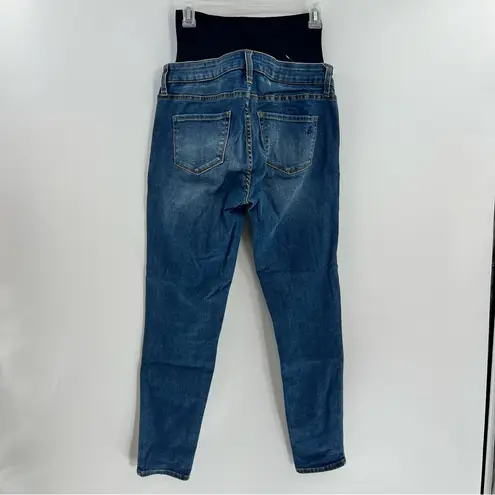 Blanqi Denim Maternity Postpartum Belly Support Skinny Jeans Medium Wash Size 8 Blue