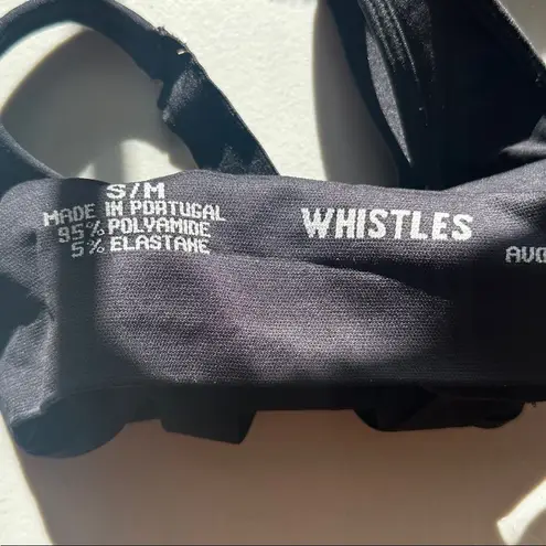 Whistles Black Crisscross Back Sports Bra Size undefined