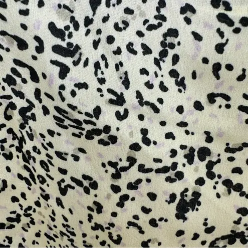 VERO MODA Ruched Asymmetrical Satin Animal Print Skirt Size Small