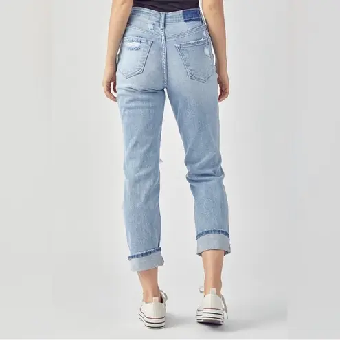 Risen NWT  High Rise Distressed Plus Size Boyfriend Jeans