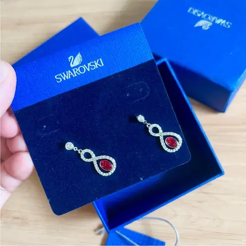 Swavorski Swarovski Siam Red & Clear Crystal
Pierced Earrings MILES #5039226