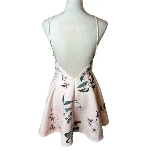 Keepsake The Label Light Garden Floral Pink Flouncy Dress Girly Flirty Preppy