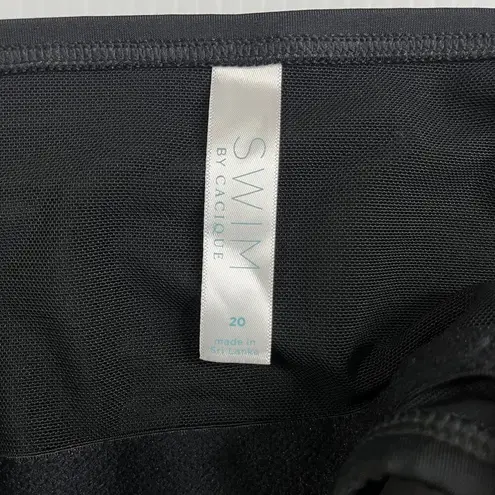 Cacique Swim by Black Swimsuit One Piece Cut out Swim Suit One Shoulder 20 NWT