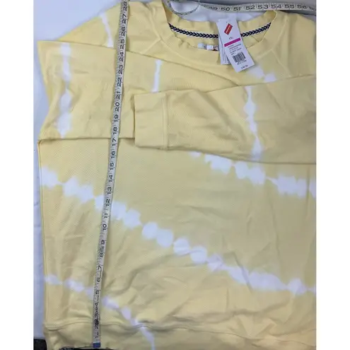 NWT Directions Studio Womens XXL Yellow Tie Dye Long Sleeve Sweatshirt